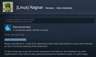 Illustration for article titled Dota Underlords, As Told By Steam Reviews